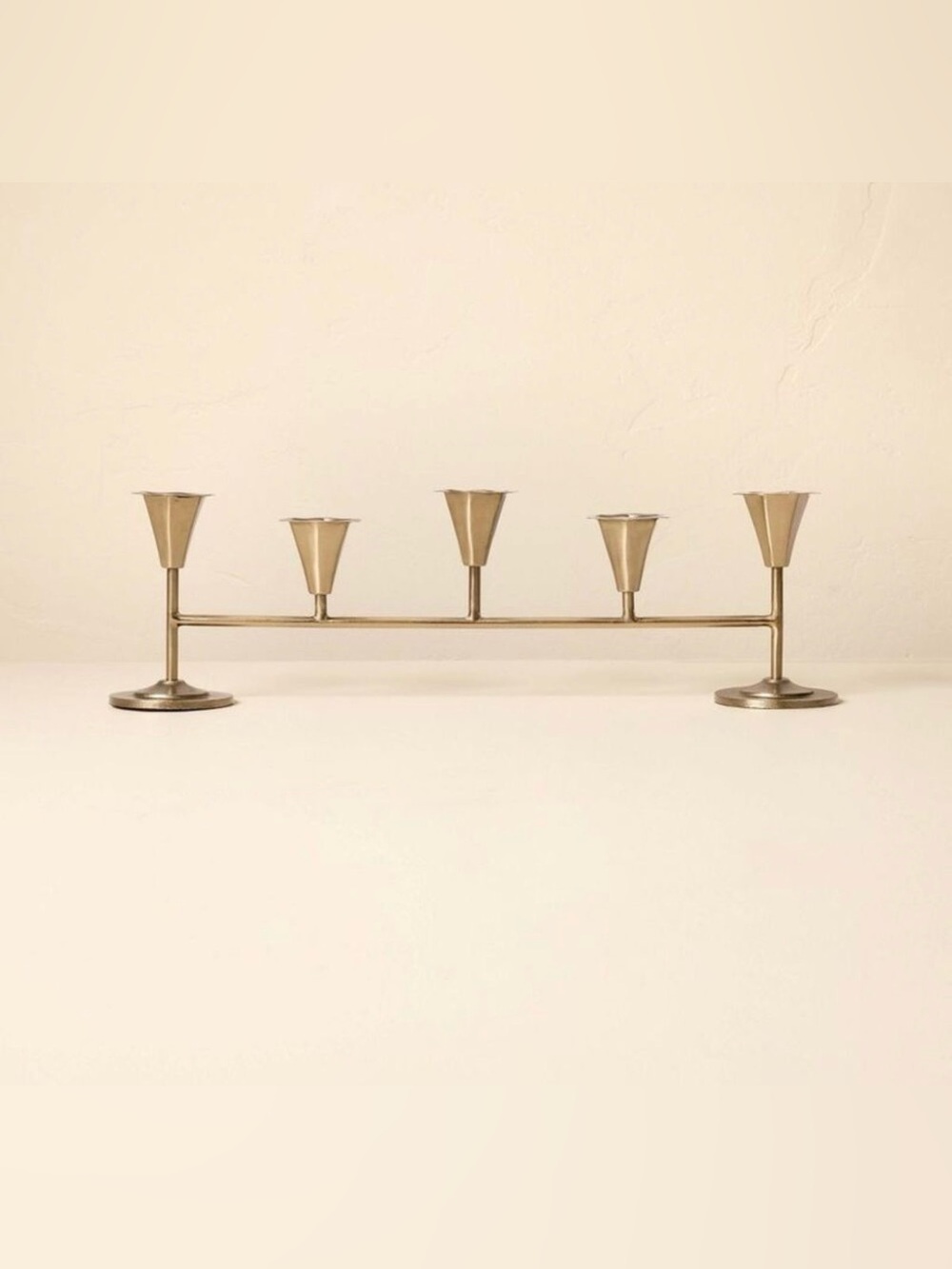 NEW! 20" Metal Tabletop Taper Candelabra Brass, Hearth & Hand with Magnolia